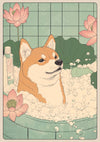 Shiba Inu Badezeit print