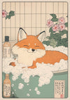 Fox Bathtime print