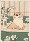 Otter Bathtime print