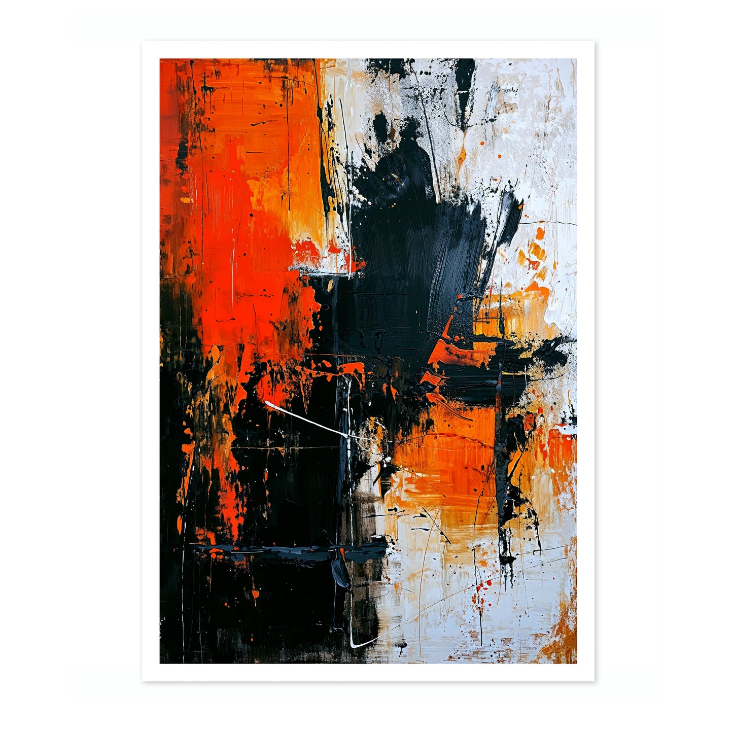 Neutral mit orangefarbenem Akzent, Porträt III