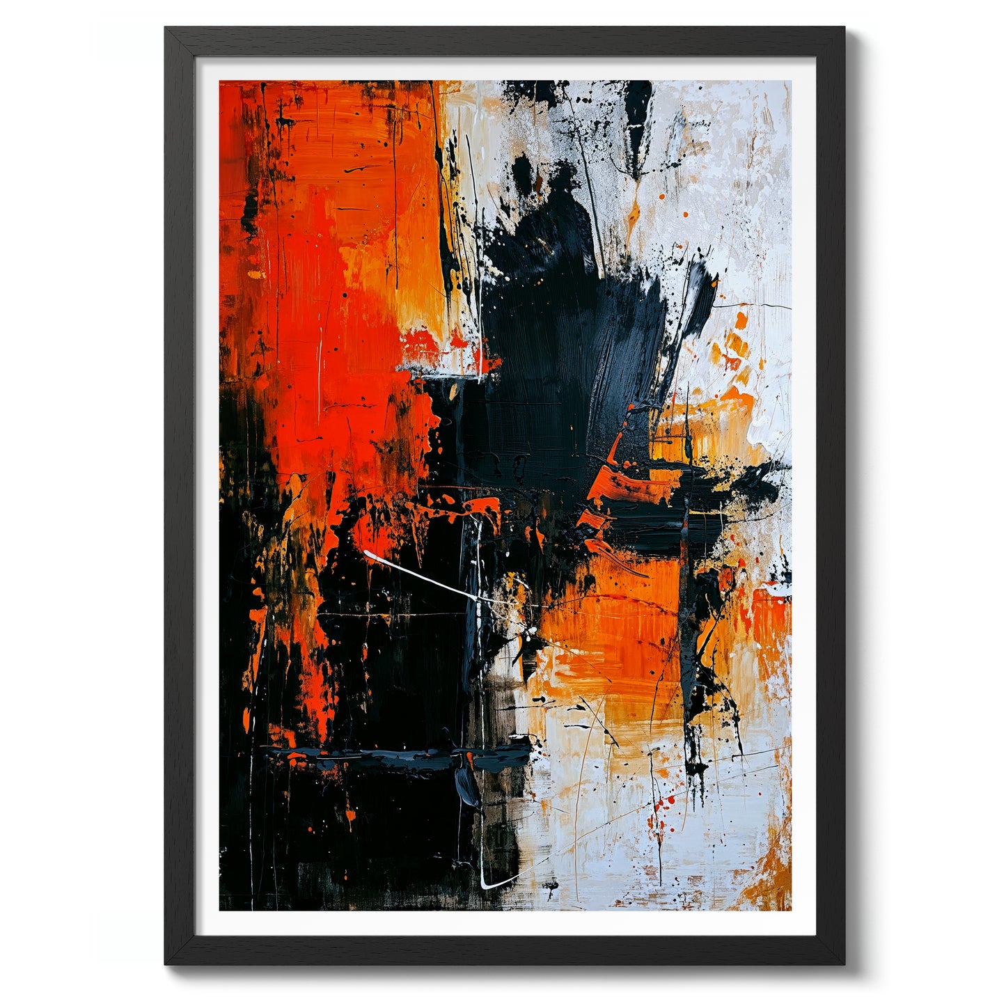 Neutral mit orangefarbenem Akzent, Porträt III