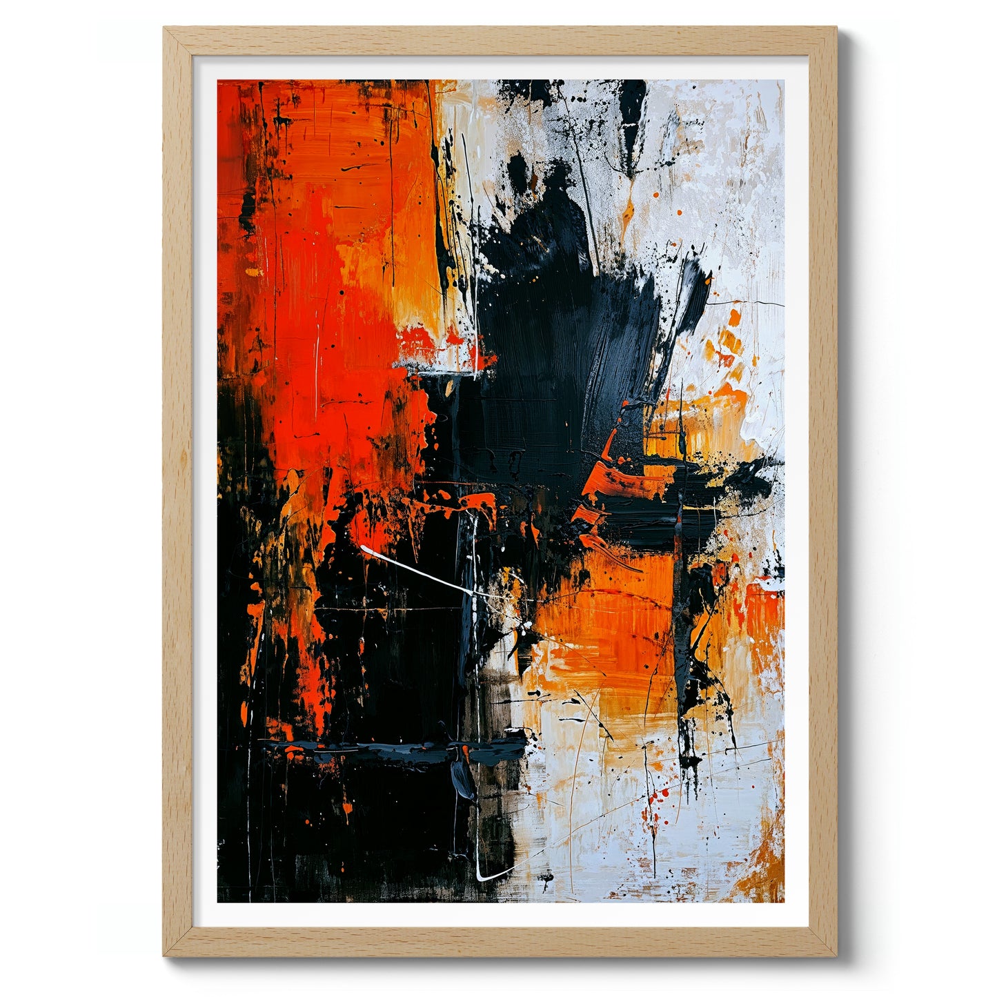 Neutral mit orangefarbenem Akzent, Porträt III