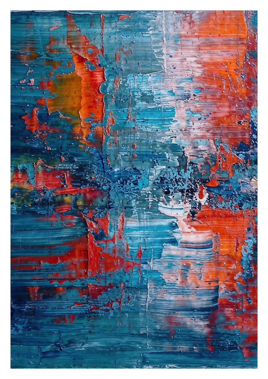 Varmt och kallt impasto, porträtt I - Print Only frame