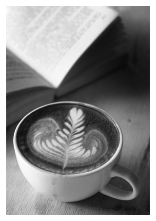 Latte & Book print