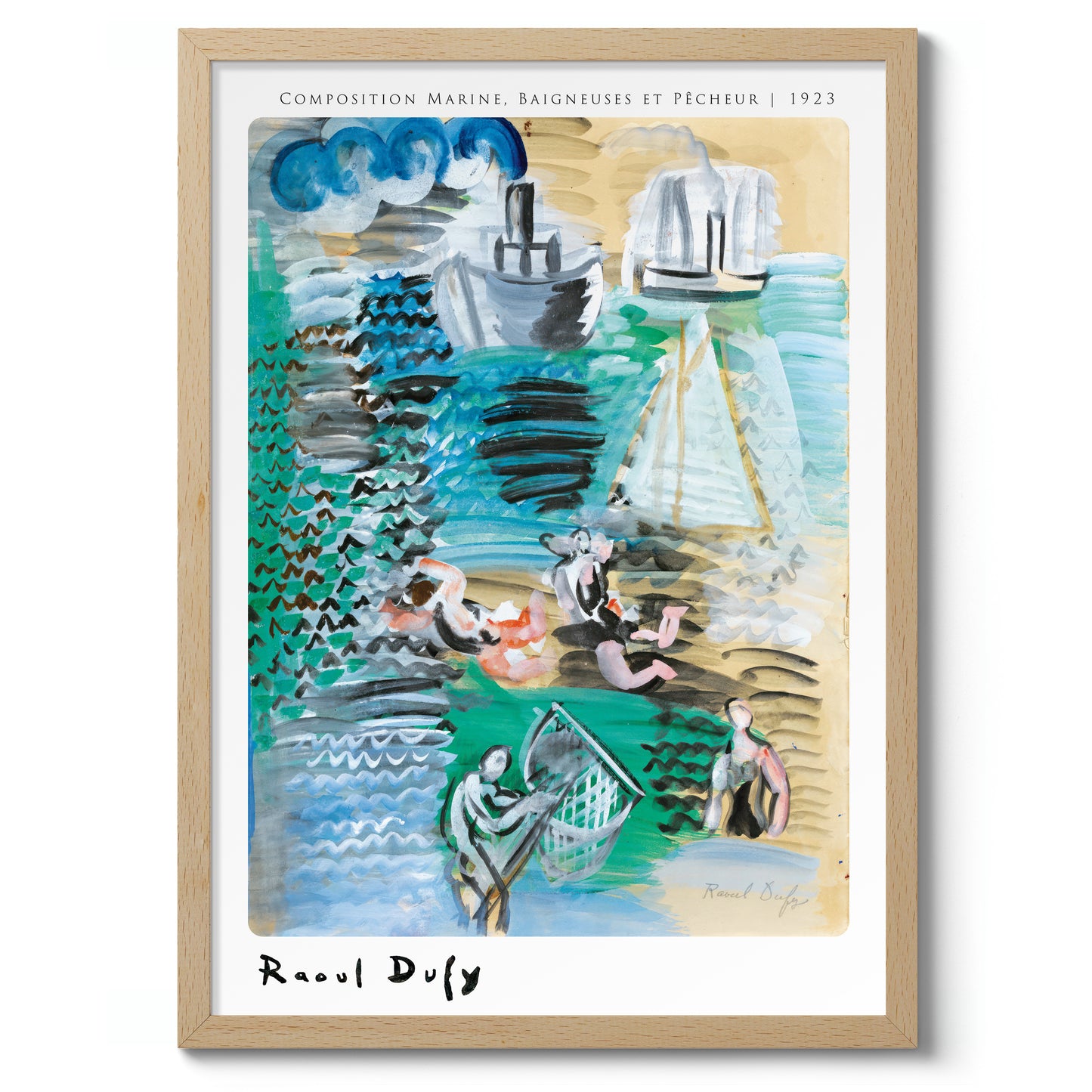 Composition Marine, Baigneusus et Pêcheur