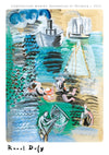 Composition Marine, Baigneusus et Pêcheur print
