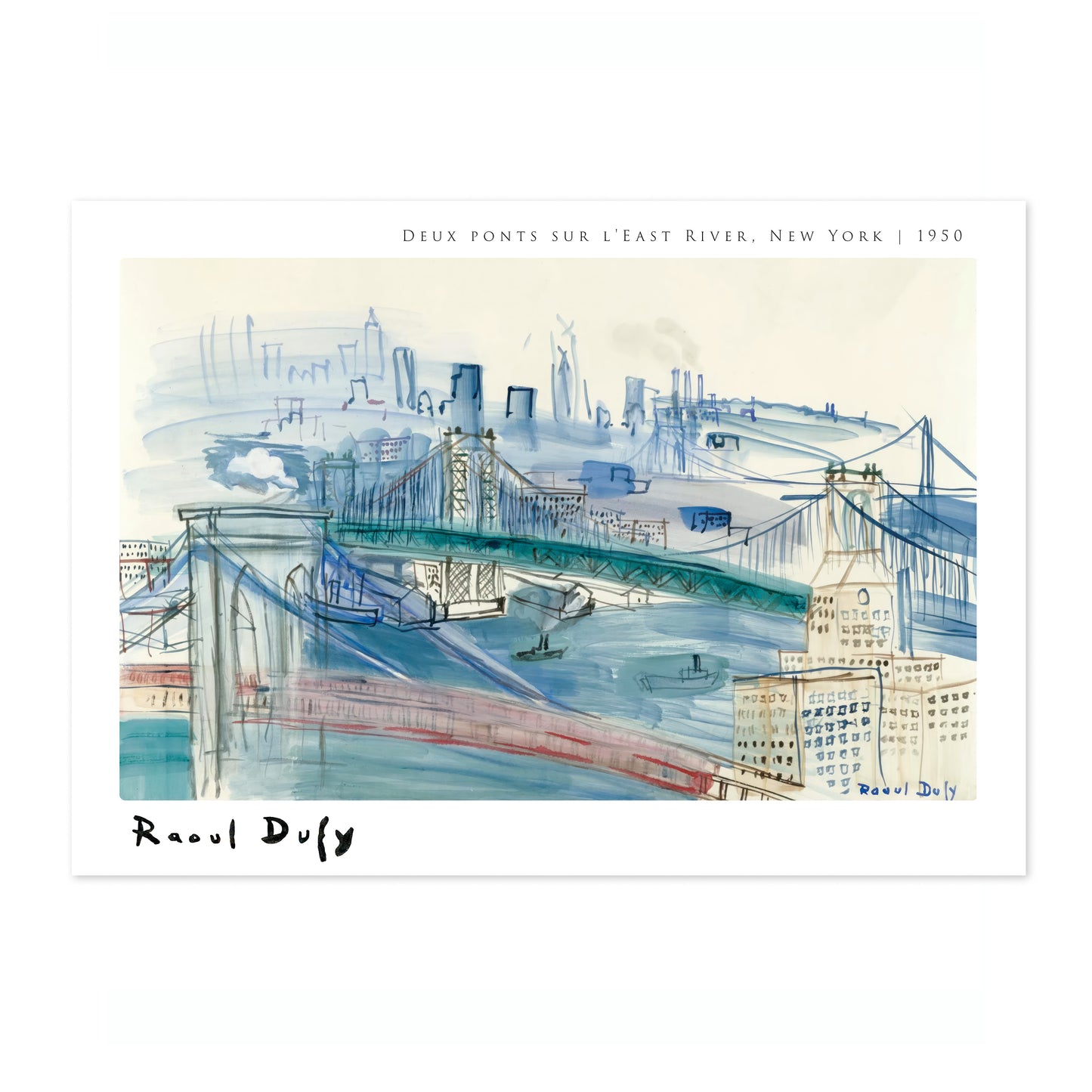 Zwei Brücken über den East River, New York