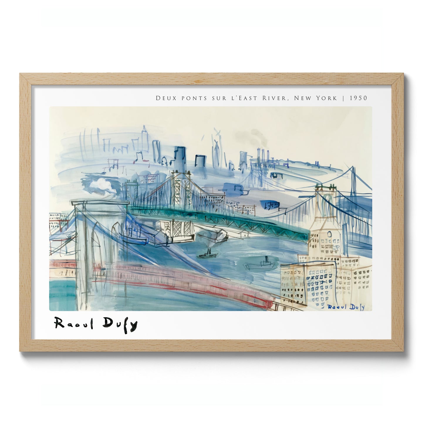 Zwei Brücken über den East River, New York