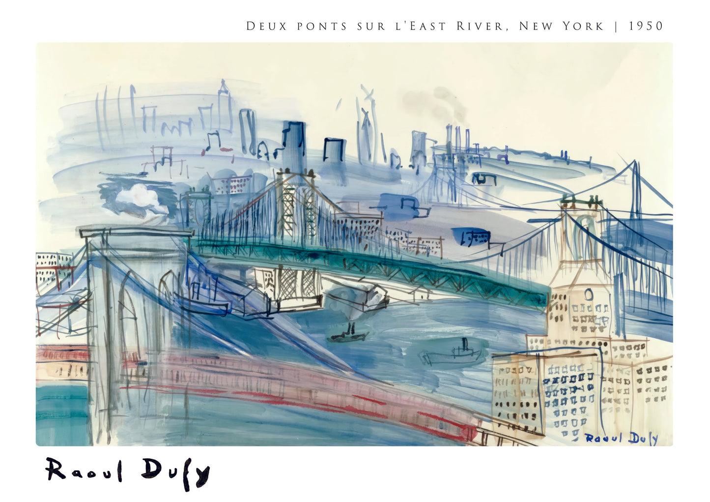 Zwei Brücken über den East River, New York