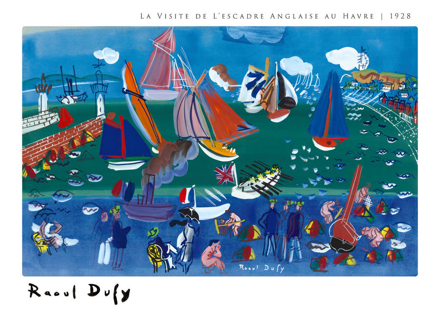 La Visite de L'escadre Anglaise au Havre - Print Only frame
