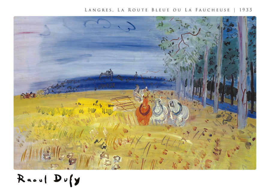 Langres, La Route Bleue ou La Faucheuse - Print Only frame