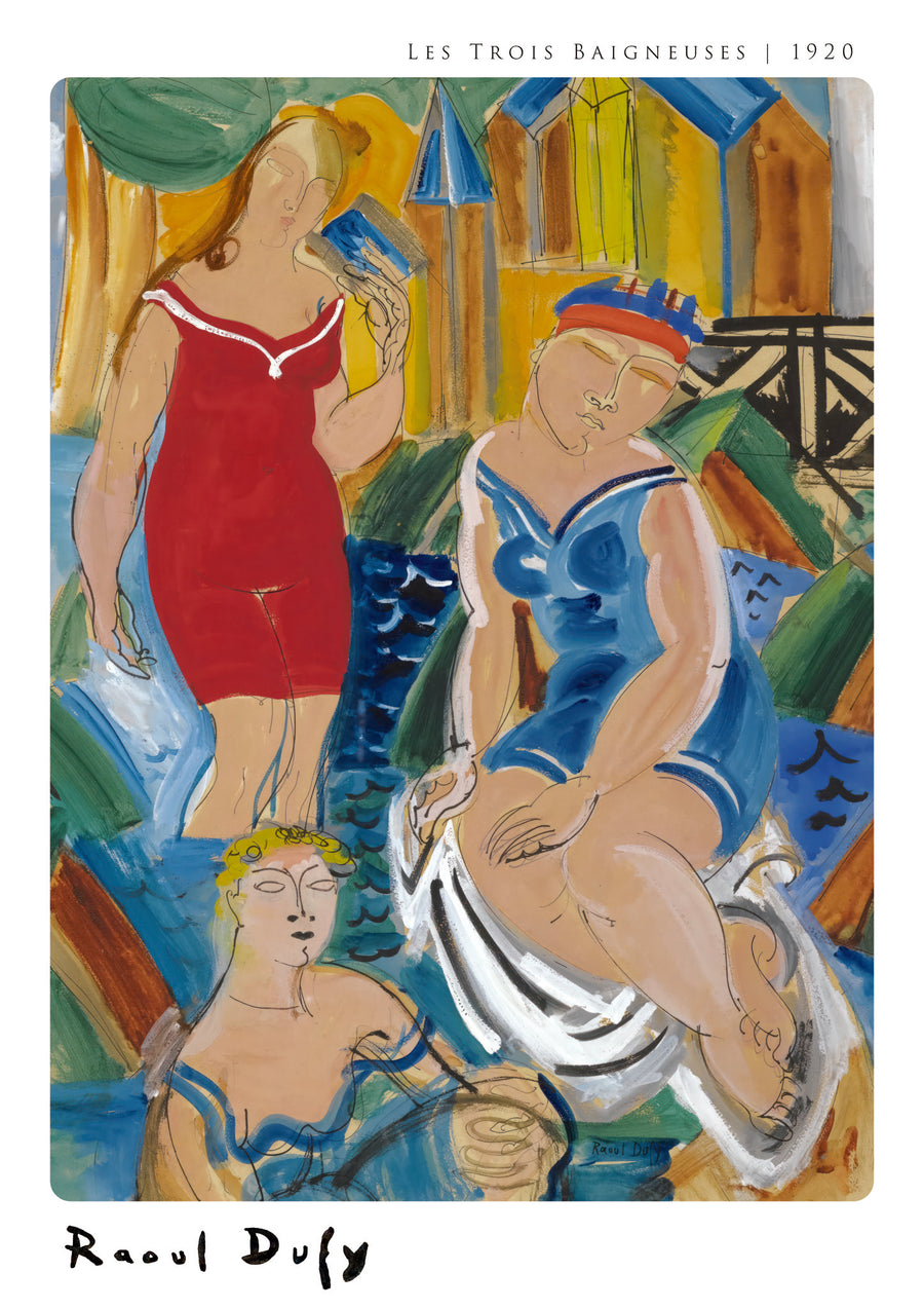 Les Trois Baigneuses - Print Only frame
