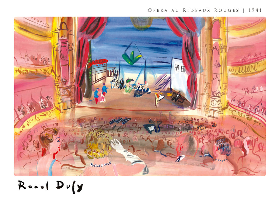 Opéra aux Rideaux Rouges - Print Only frame