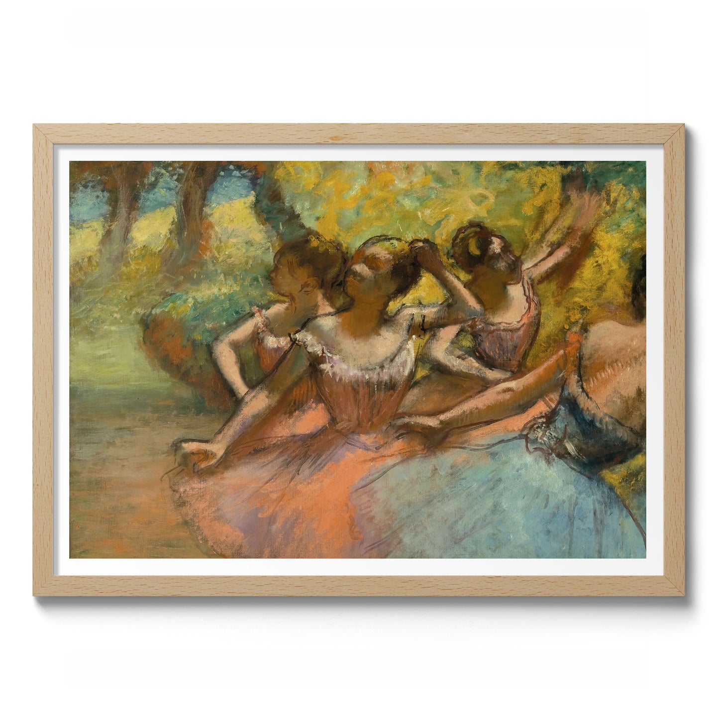 Fyra balettdansare på scenen