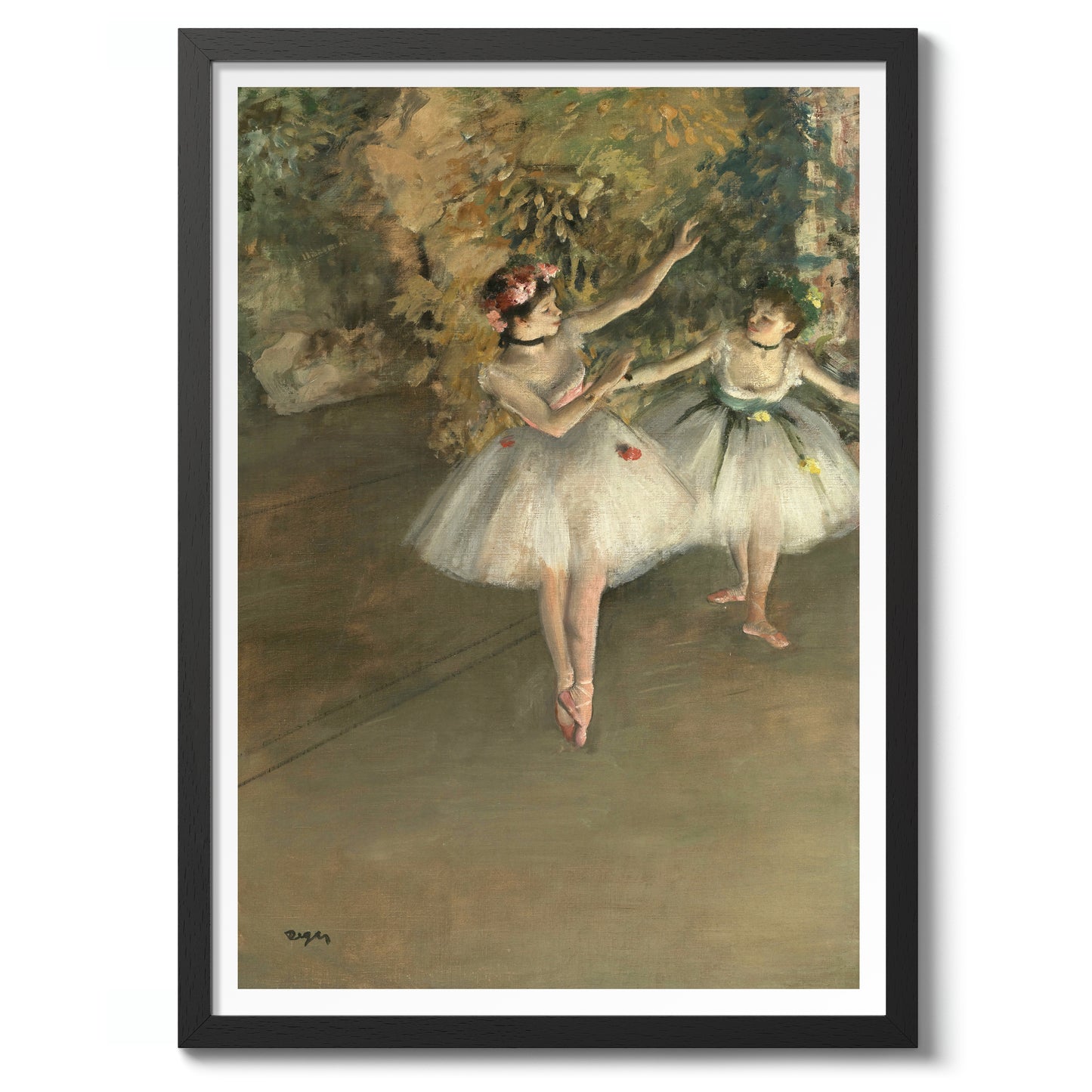 Zwei Tänzer auf einer Bühne