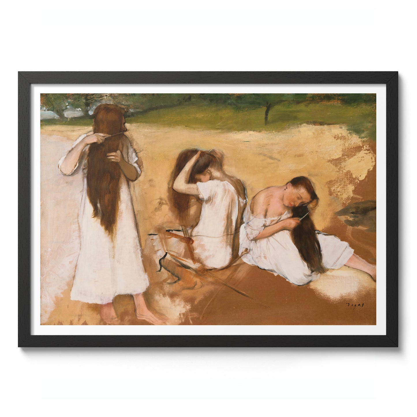 Kvinnor som kammar sitt hår