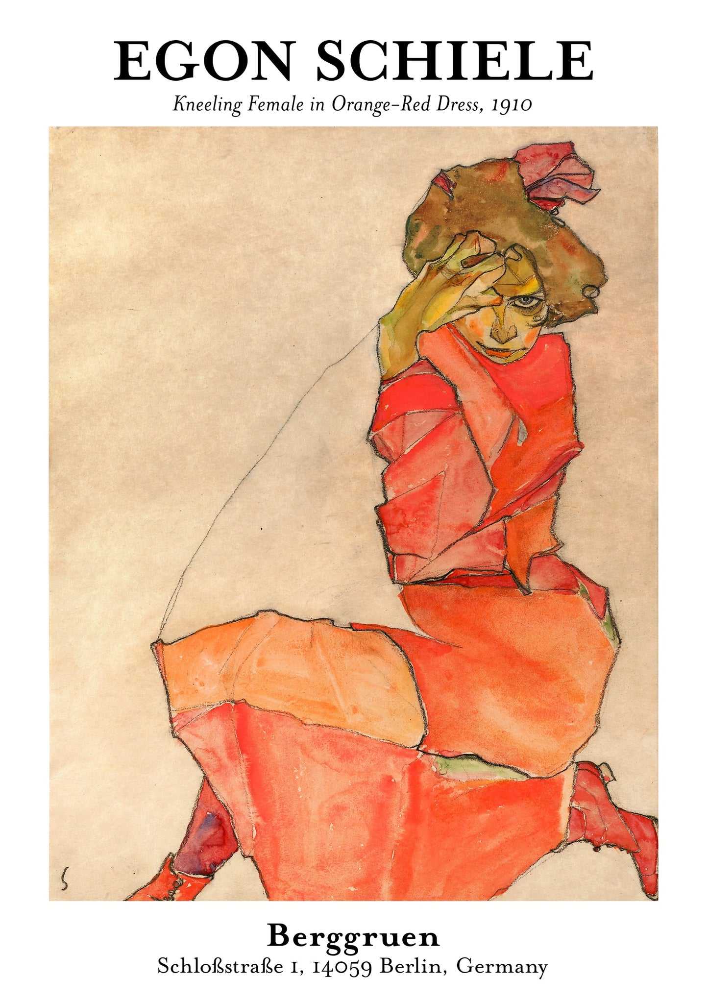 Woman in Orange Dress