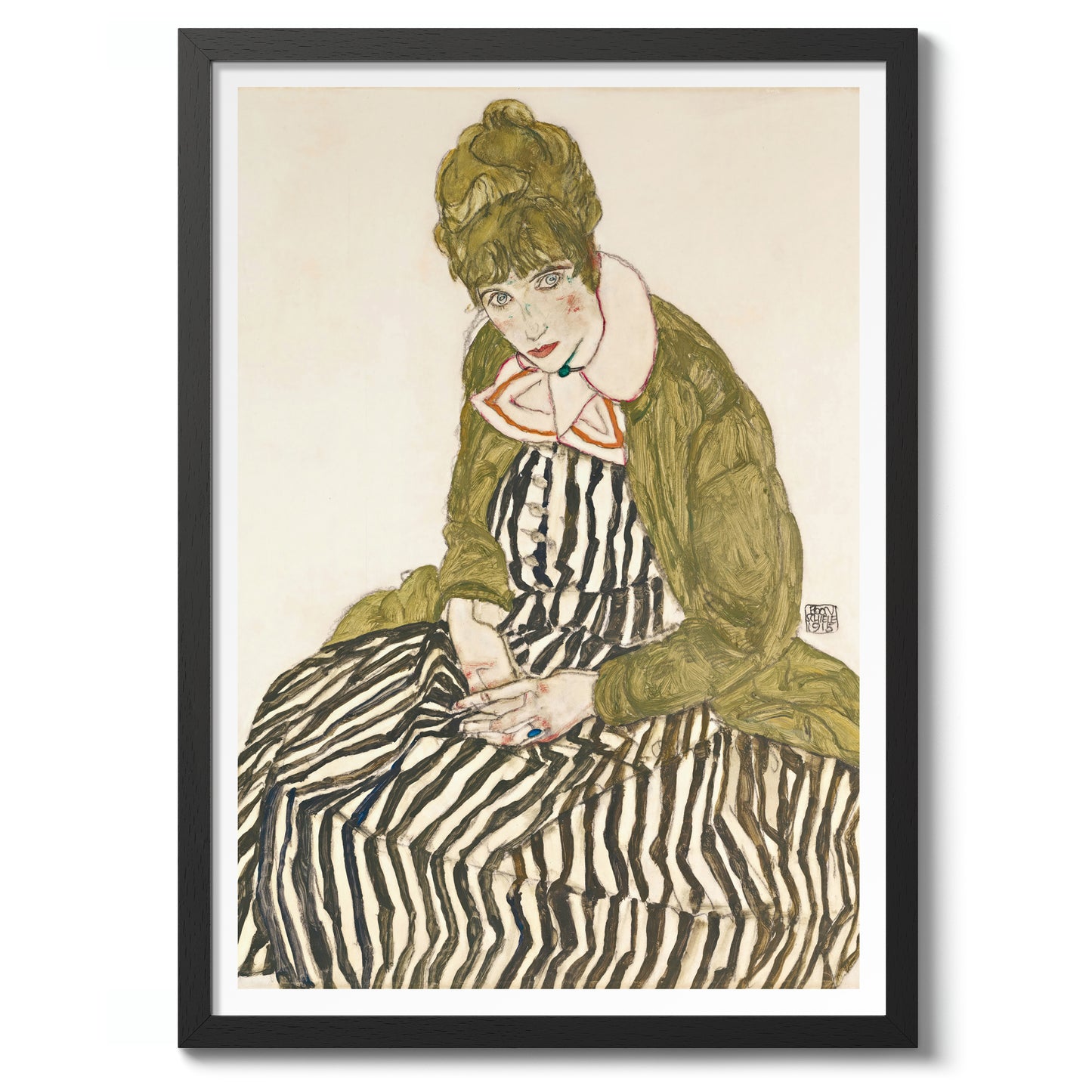 Edith with Striped Dress, Sitting