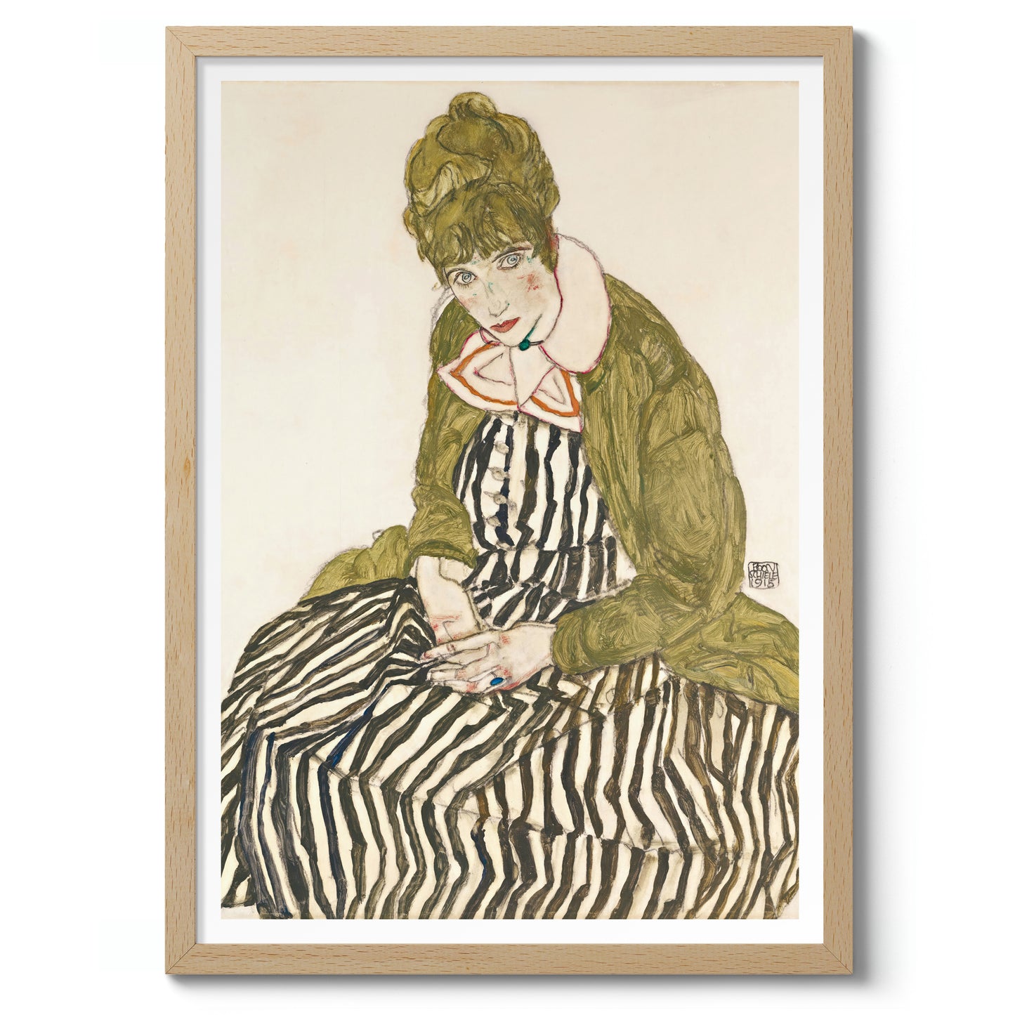 Edith with Striped Dress, Sitting