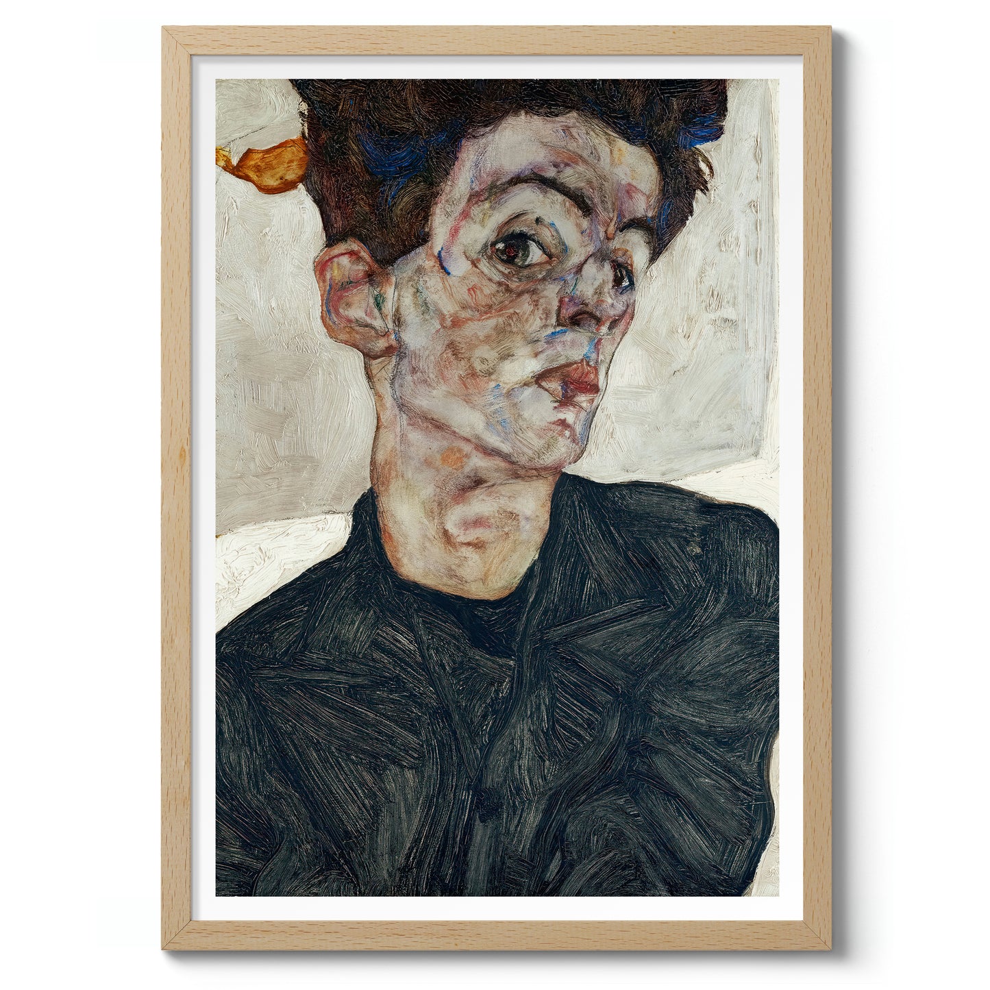 Self-Portrait with Chinese Lantern Plant