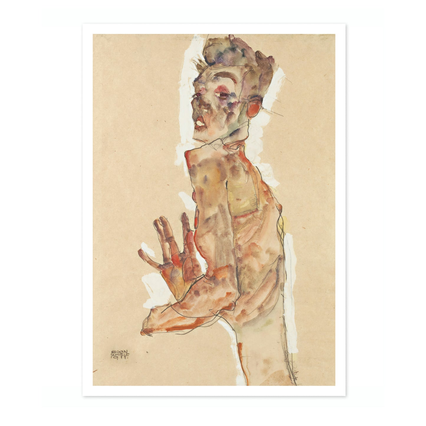 Self-Portrait with Splayed Fingers