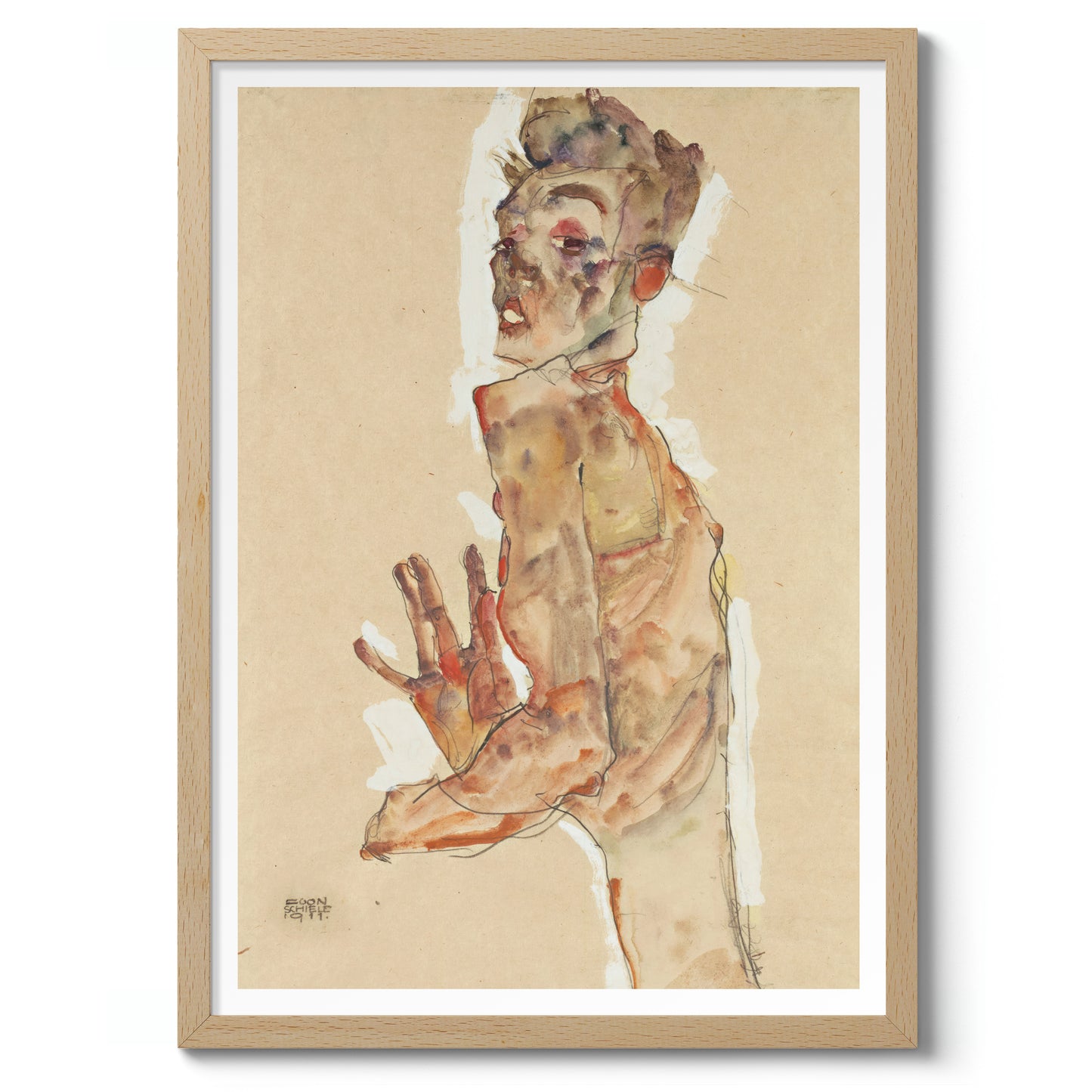 Self-Portrait with Splayed Fingers