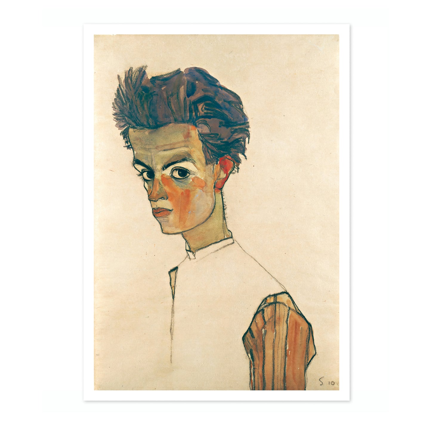 Self-Portrait with Striped Shirt