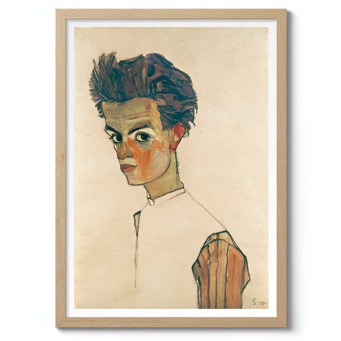 Self-Portrait with Striped Shirt