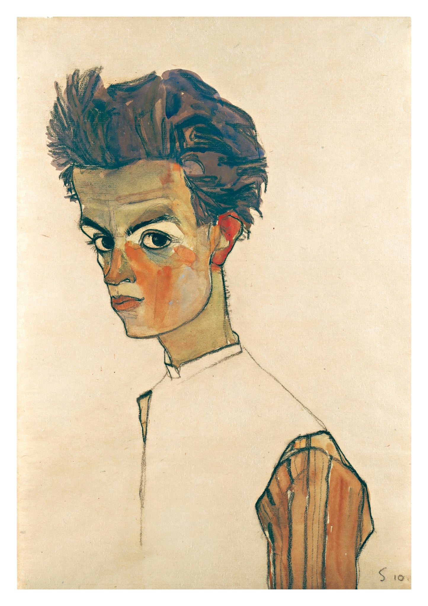 Self-Portrait with Striped Shirt