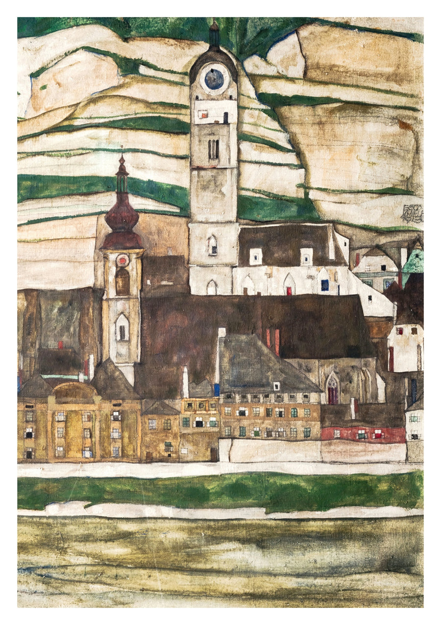Stein an der Donau, von Süden gesehen - Print Only frame