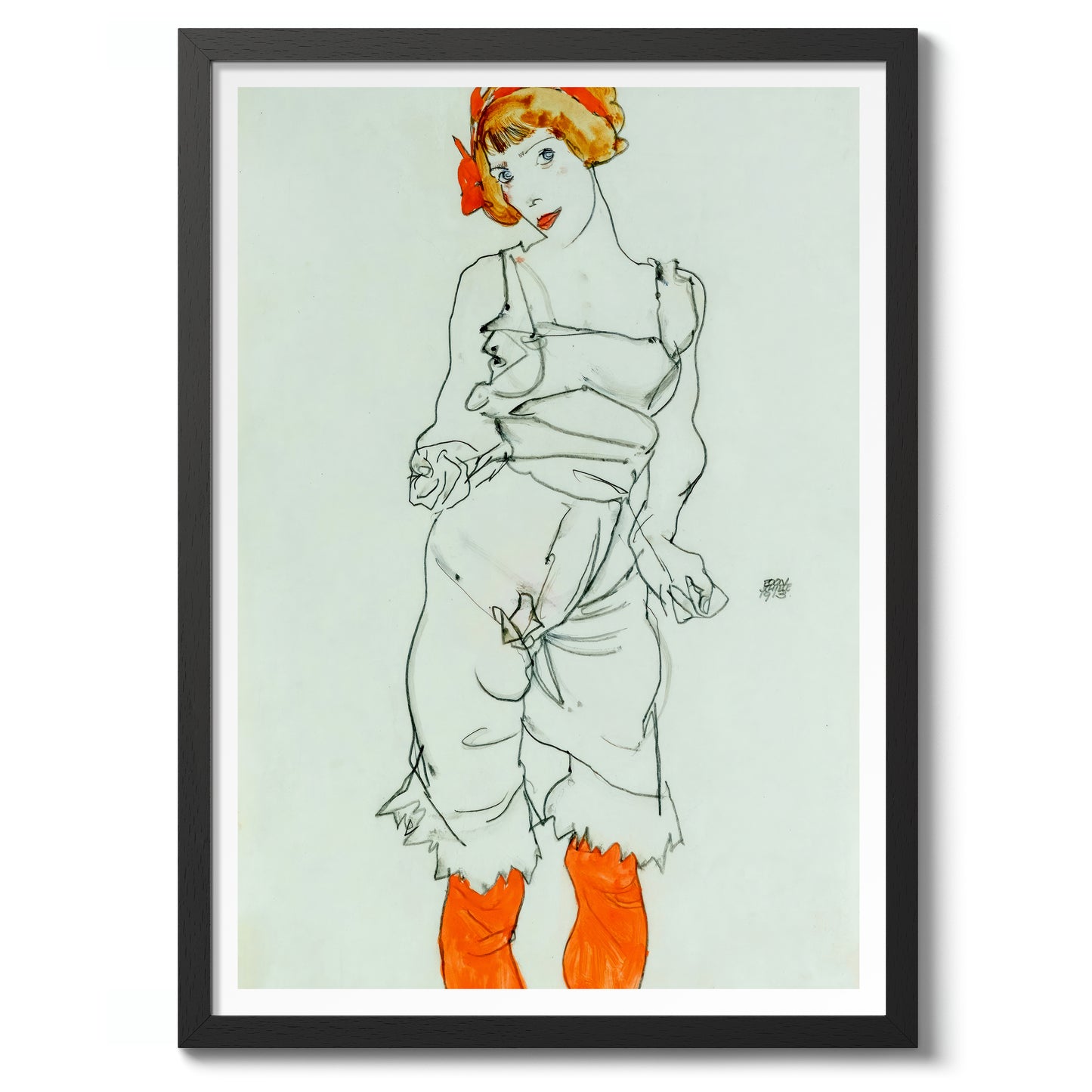 Woman in Underclothes and Stockings