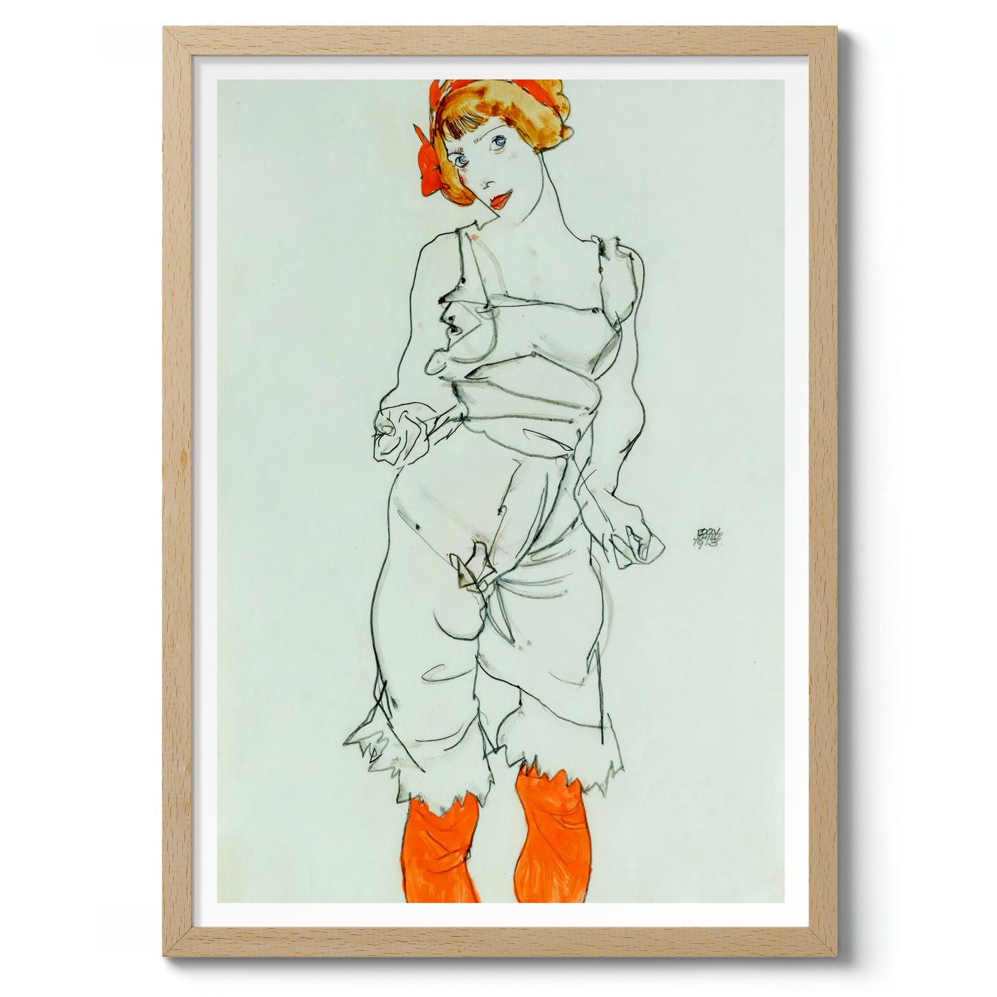 Woman in Underclothes and Stockings