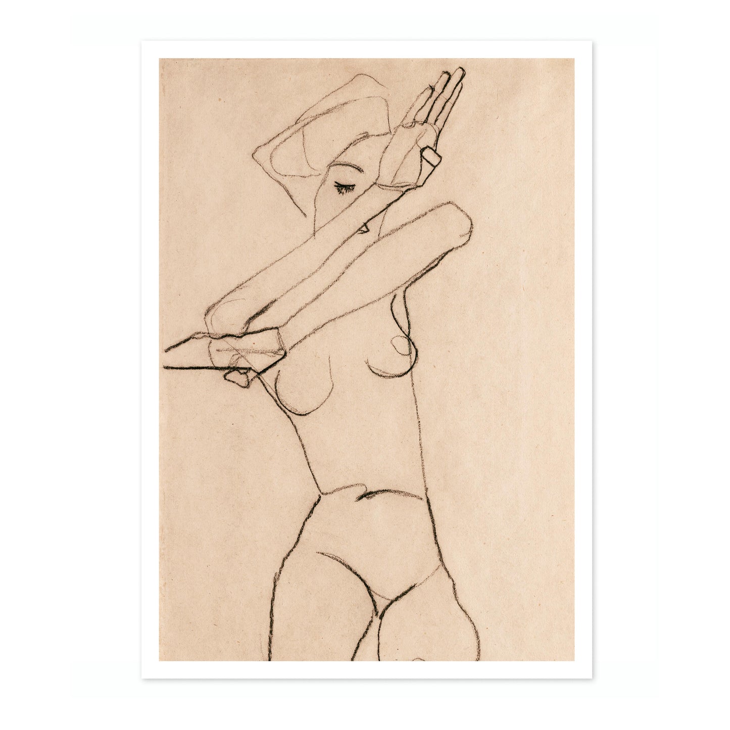 Female Nude with Raised Forearms