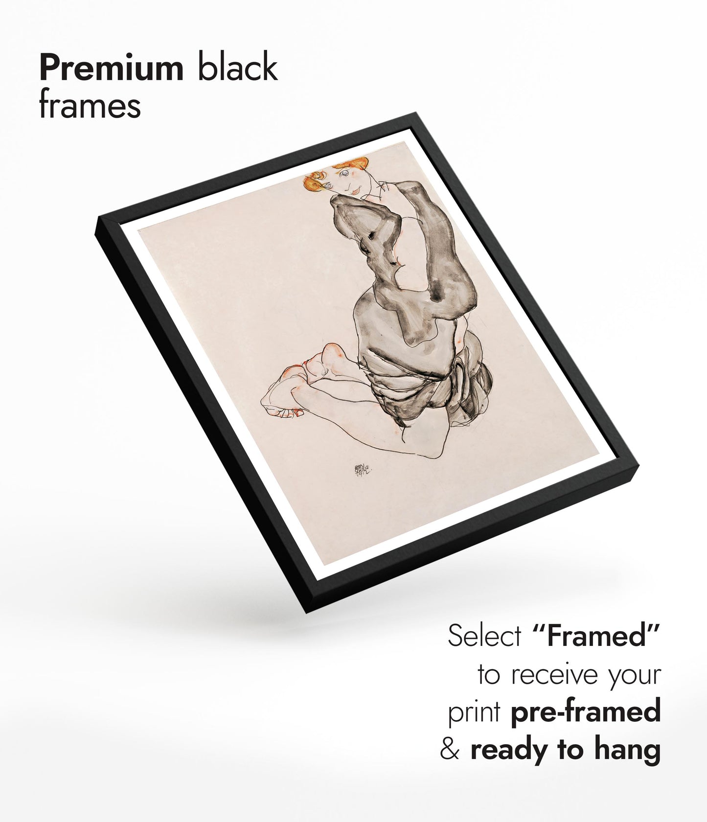 Kneeling Woman with a Grey Cape