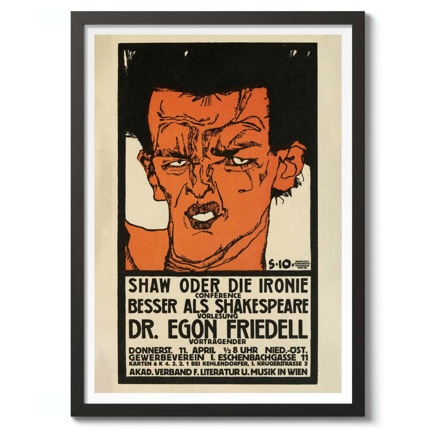Lecture Poster for Dr. Egon Friedell