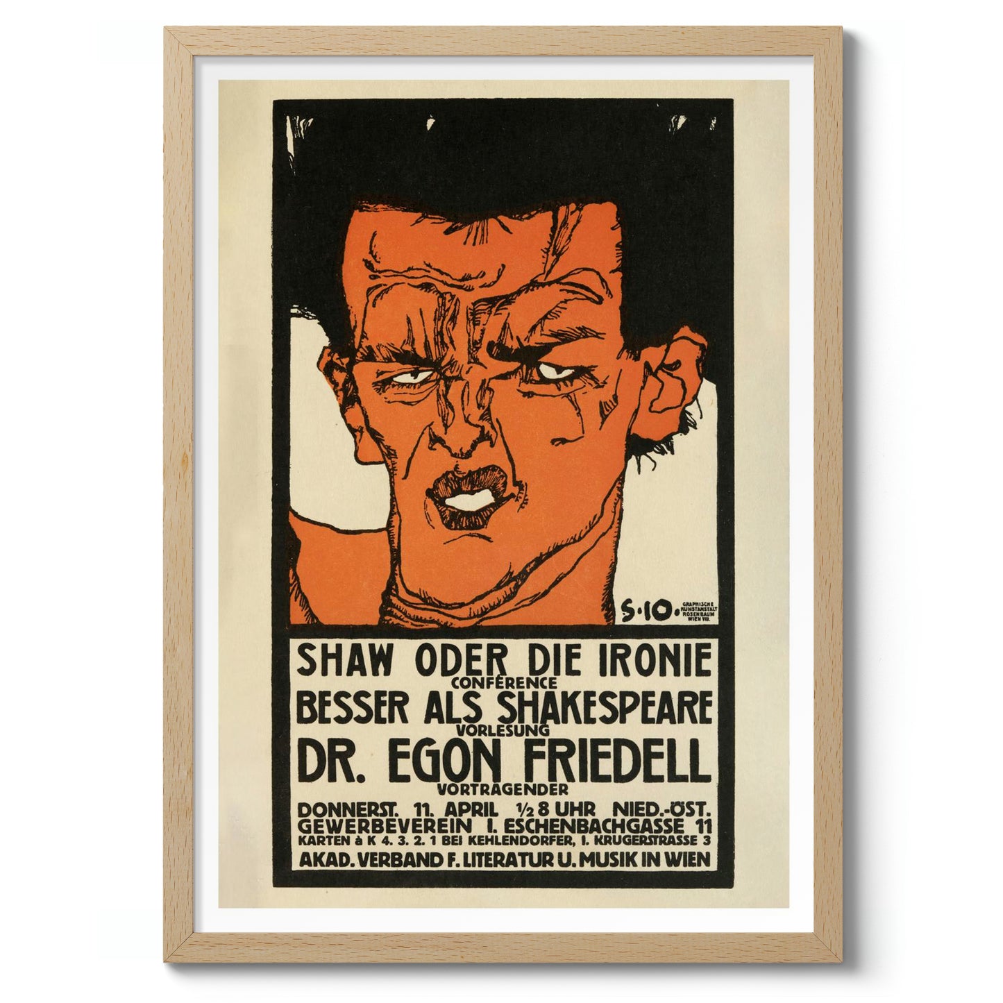 Lecture Poster for Dr. Egon Friedell