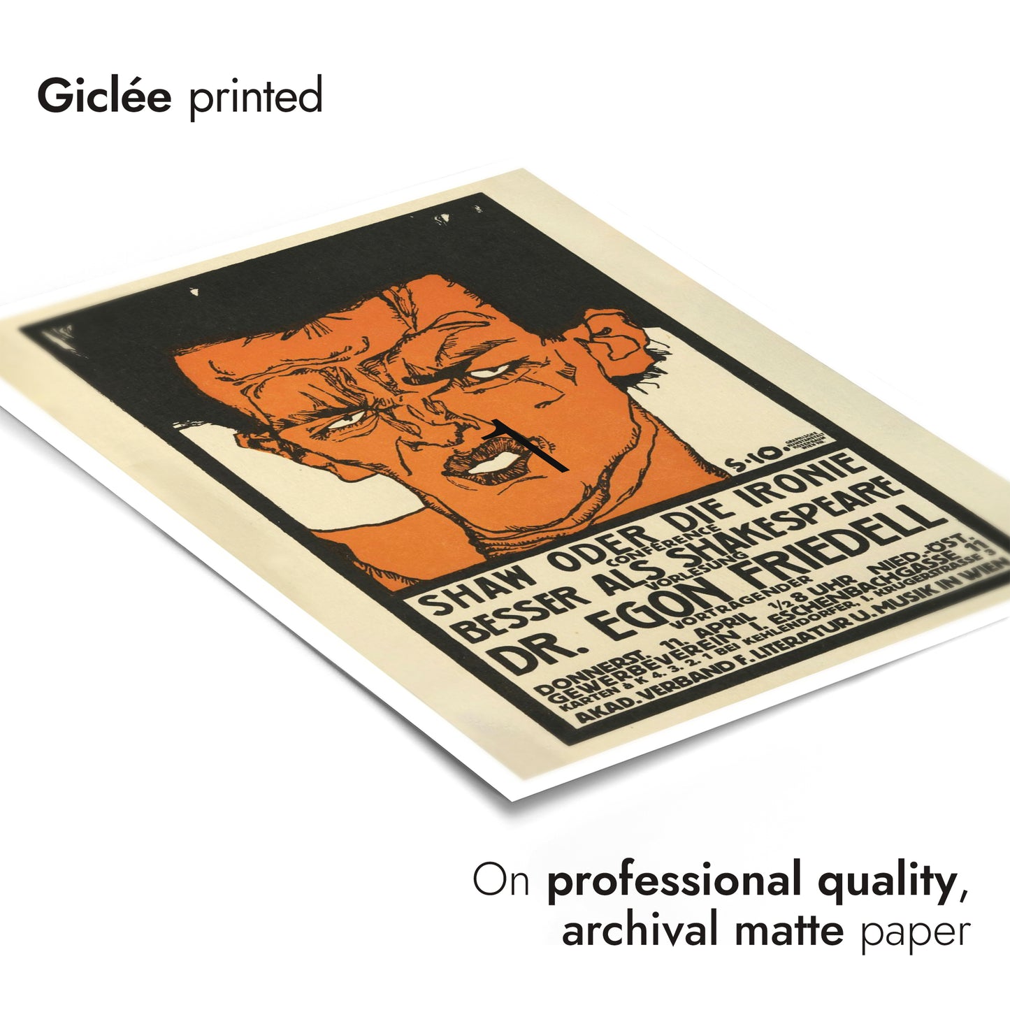 Lecture Poster for Dr. Egon Friedell