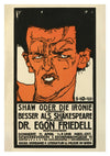 Affiche de conférence pour le Dr Egon Friedell print