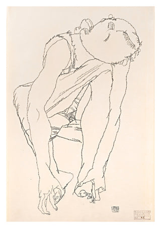 Seated Woman Clasping her Feet print