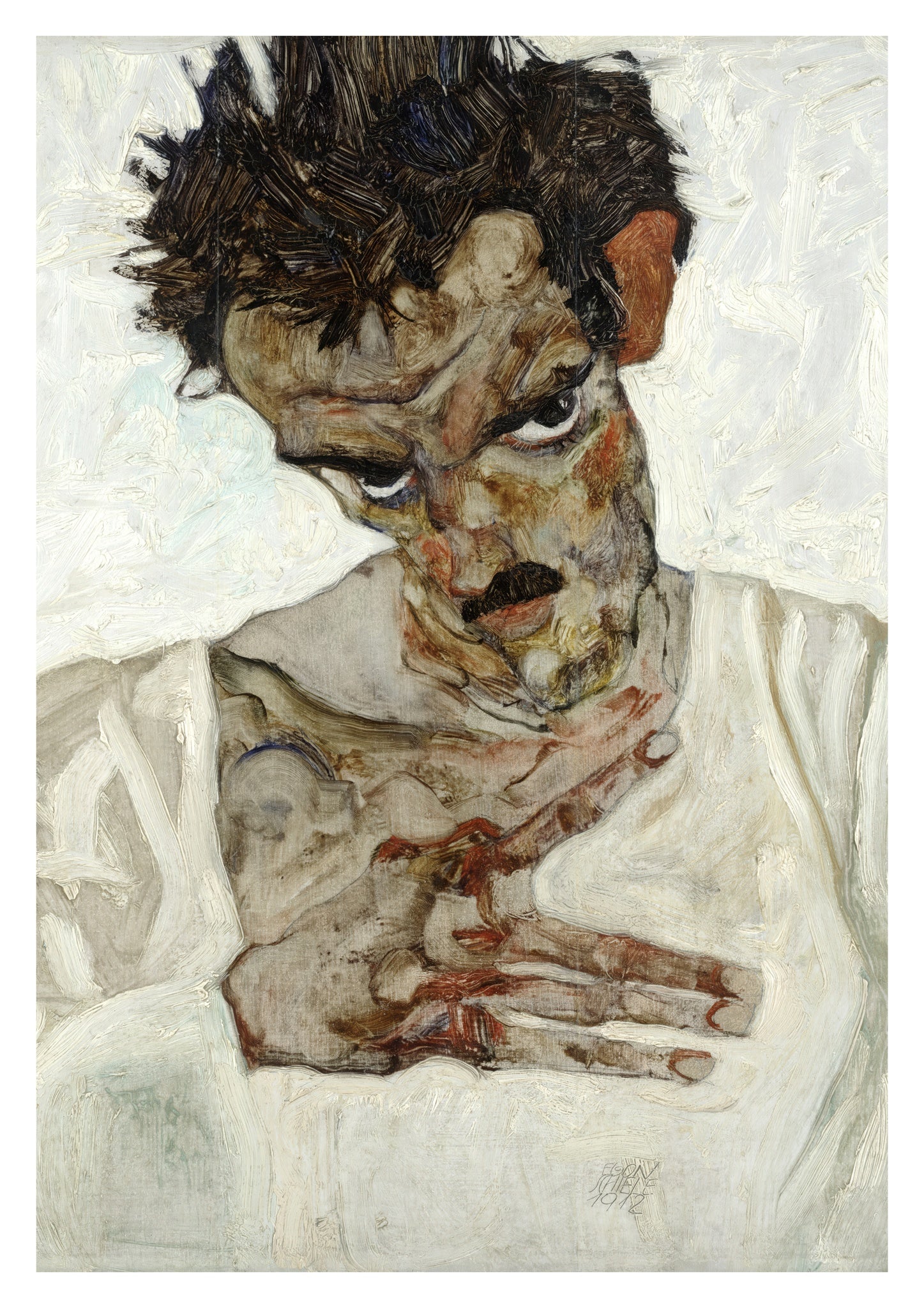 Self-Portrait with Lowered Head - Egon Schiele | Art | Framed Prints ...