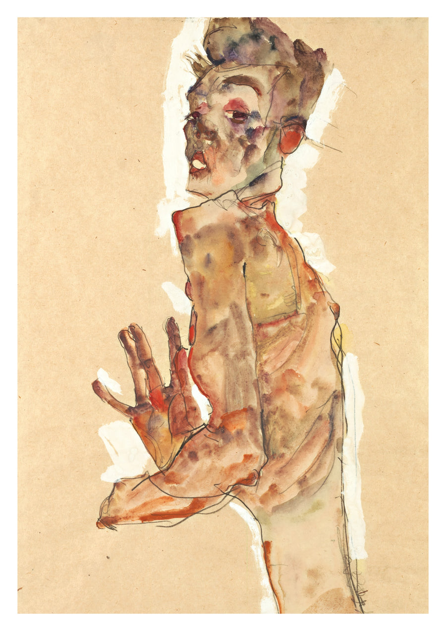 Self-Portrait with Splayed Fingers - Print Only frame