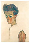 Self-Portrait with Striped Shirt print