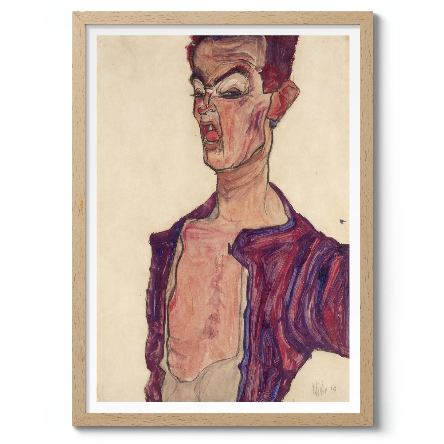 Self-Portrait, Grimacing