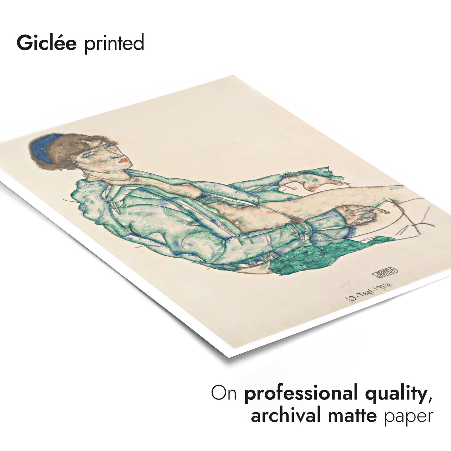 Sitting Semi-Nude with Blue Hairband