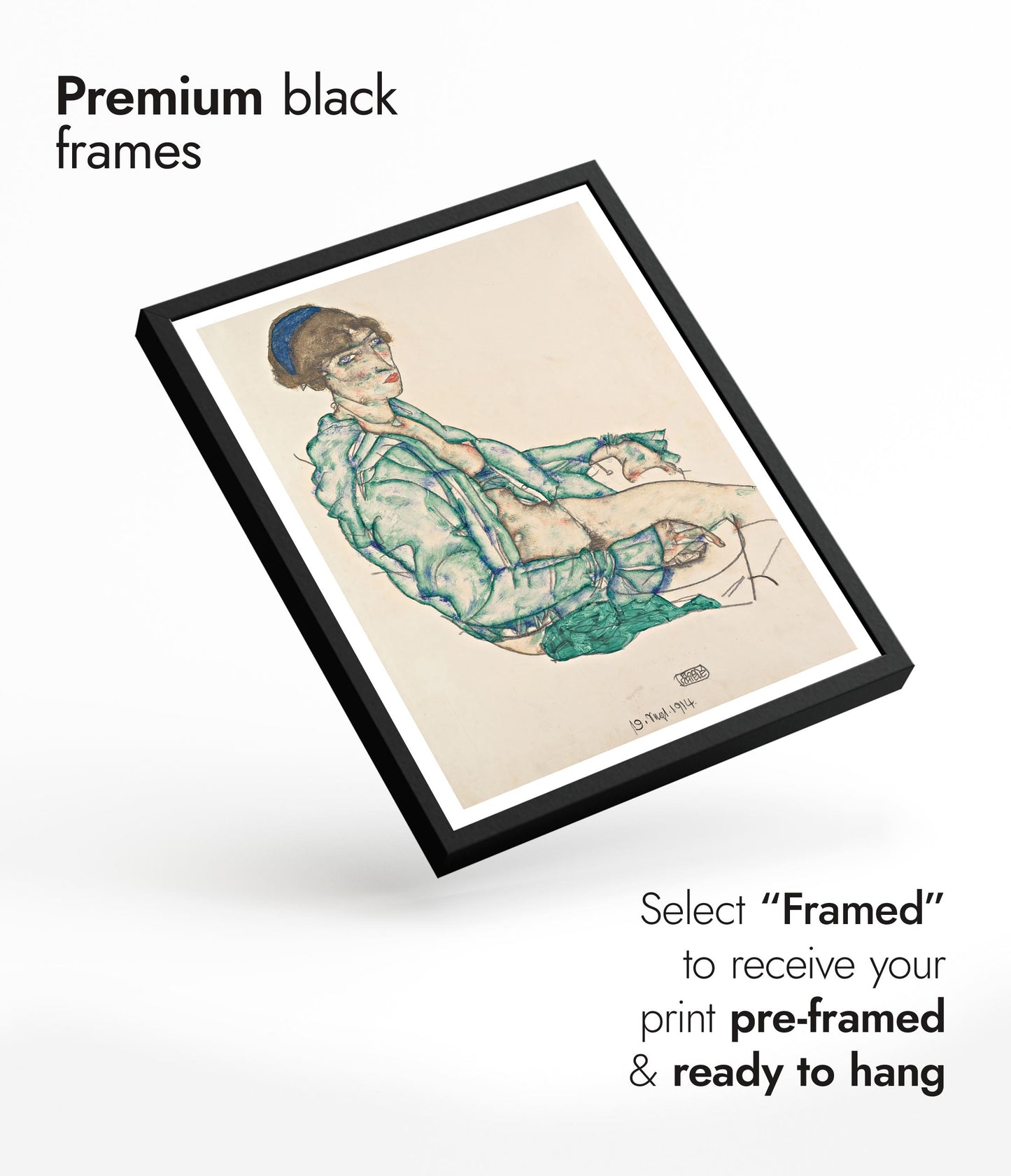 Sitting Semi-Nude with Blue Hairband