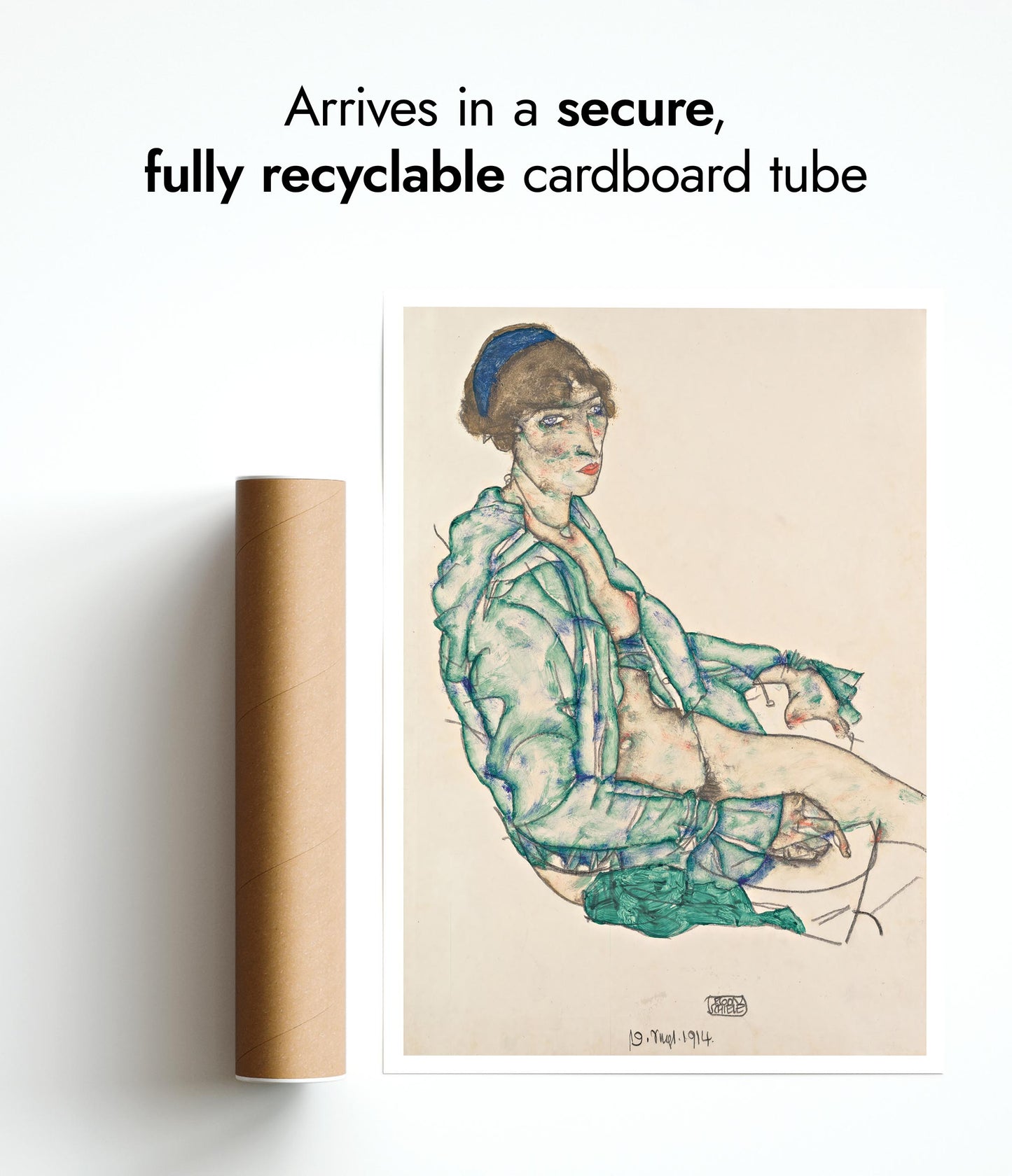 Sitting Semi-Nude with Blue Hairband