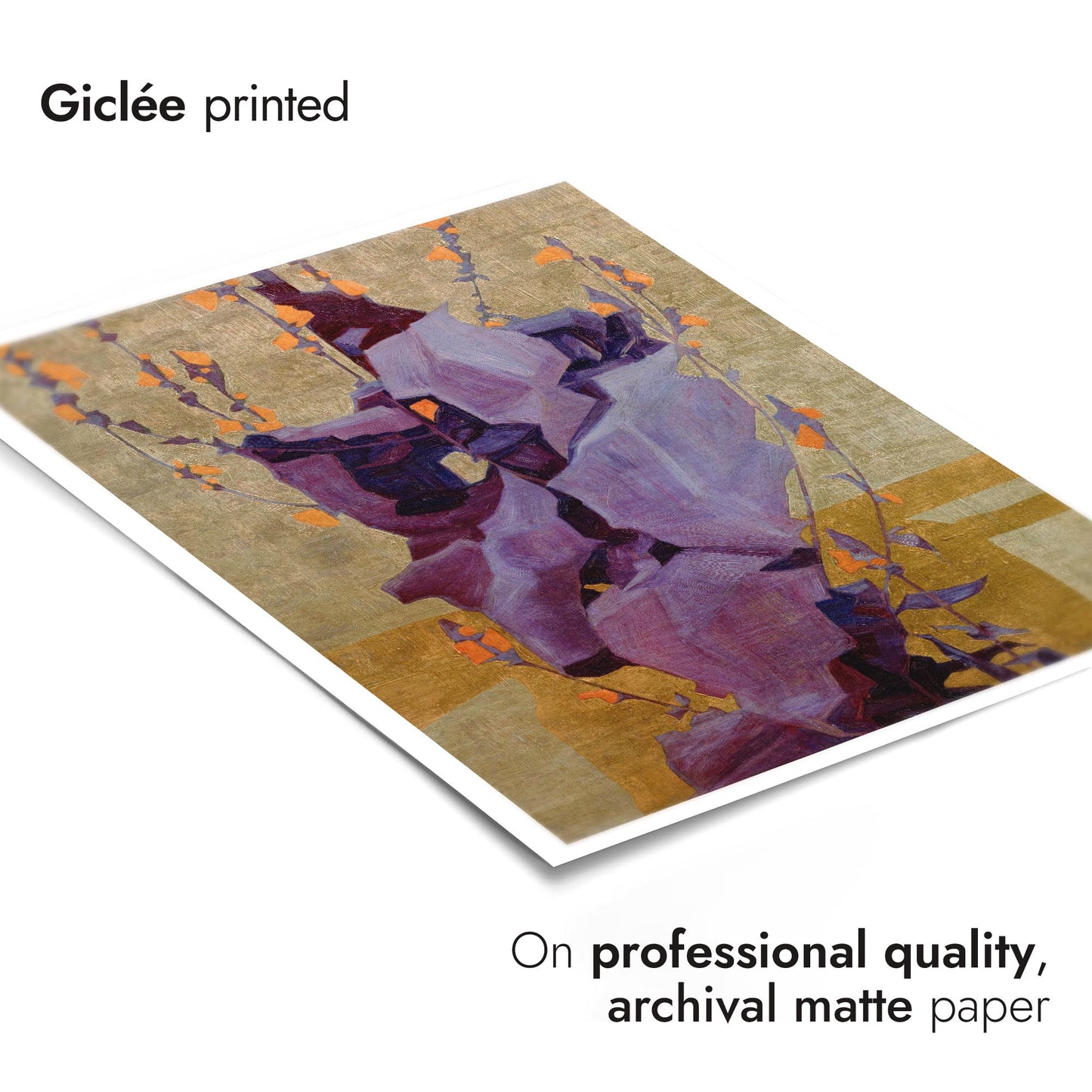 Stylised Flowers in Front of Decorated Background