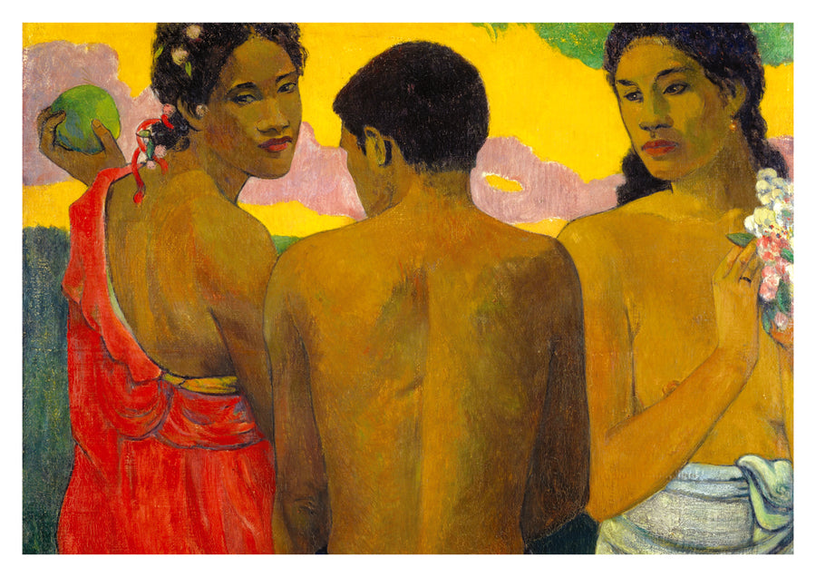 Trois Tahitiens - Print Only frame