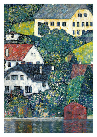 Houses at Unterach on the Attersee print