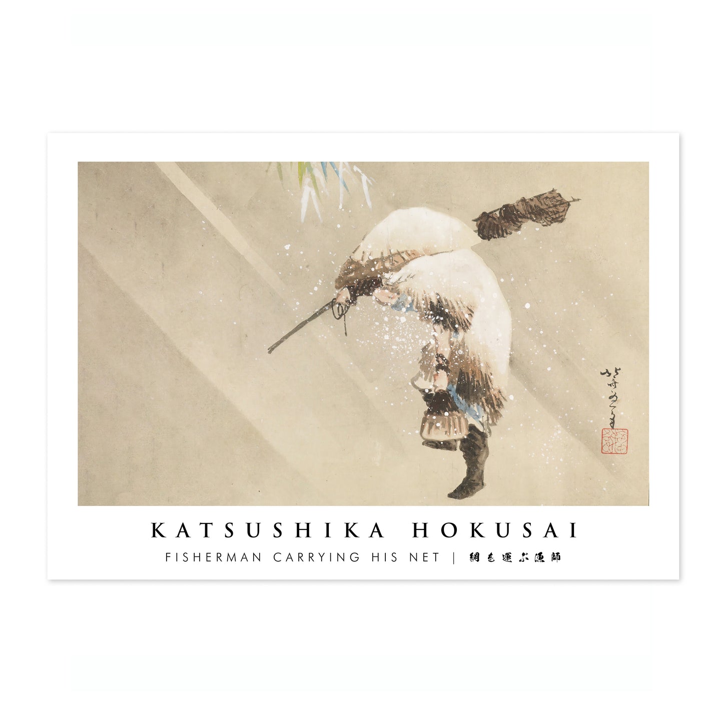 Fisherman Carrying His Net